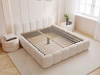 Polsterbett ohne Bettkasten mit Lattenrost 200x200 Cloud Low aus Bouclé-Stoff Beige