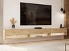 Hänge TV-Schrank 270 cm für Wohnzimmer mit LED-Beleuchtung Aurelie Artisan Eiche