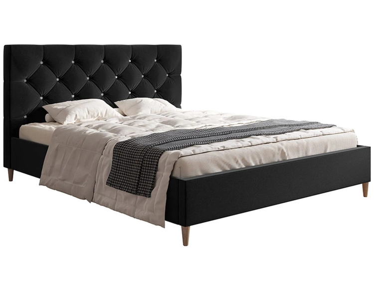 Polsterbett mit Lattenrost 120x200 Tril Schwarz