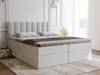 Boxspringbett mit Bettkasten 180x200 Mocca Grau