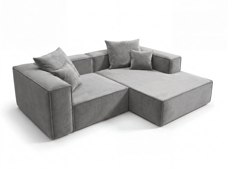 Ecksofa L Rechts Vellaro Grau