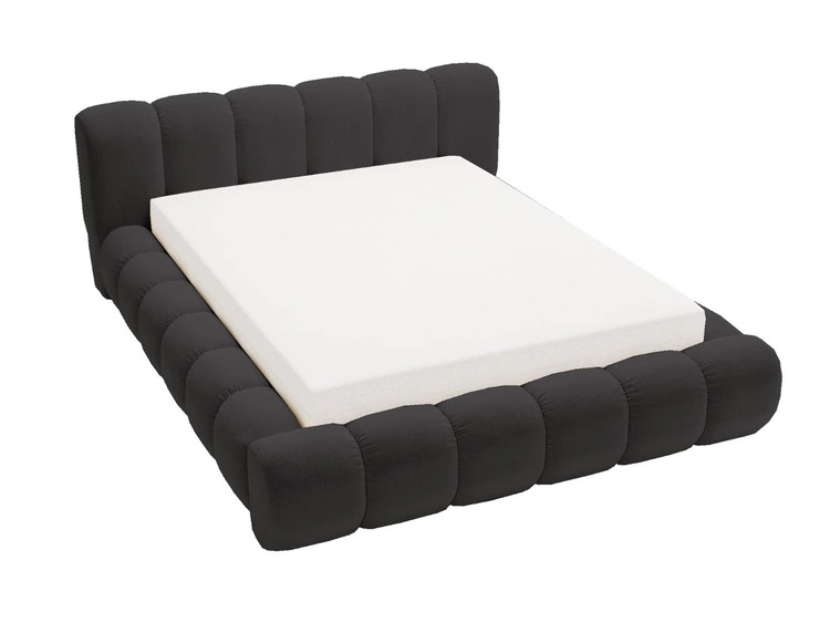 Polsterbett mit Bettkasten und Lattenrost 140x200 Doria Schwarz