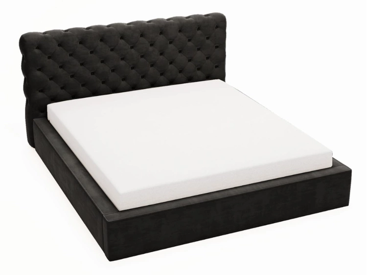 Polsterbett mit Bettkasten und Lattenrost 140x200 Apollo Schwarz