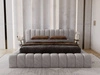Polsterbett mit Bettkasten und Lattenrost 180x200 Italia Grau