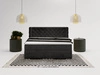 Boxspringbett mit Bettkasten 120x200 Lion Schwarz