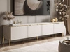 TV-Lowboard im Glamour-Stil mit LED-Beleuchtung Celle, Kaschmir matt