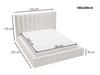 Polsterbett mit Bettkasten und Lattenrost 180x200 Rotto Beige