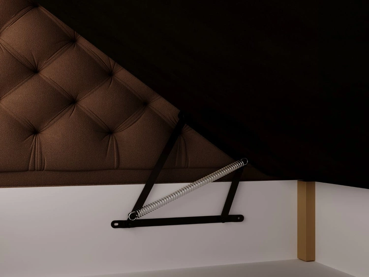 Boxspringbett mit Bettkasten 200x200 Bergamo Braun