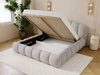 Polsterbett mit Stauraum und Lattenrost 140x200 Cloud Soft Grau