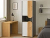 Bücherregal für ein Teenagerzimmer Casa Nash Eiche, Weiß, Grau