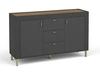 Set für Wohnzimmer Messina Schwarz