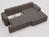 Ecksofa L-Form Rechts mit Schlaffunktion und Bettkasten California Dunkelgrau
