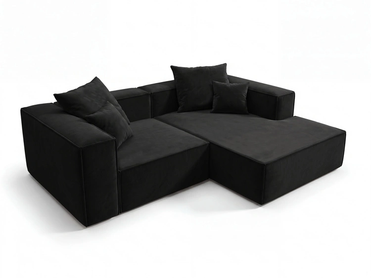 Ecksofa L Rechts Vellaro Schwarz