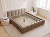 Polsterbett ohne Bettkasten mit Lattenrost 200x200 Cloud Low aus Bouclé-Stoff Braun