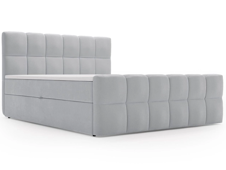 Boxspringbett mit Bettkasten 200x200 Alicante Grau