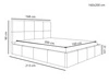 Polsterbett mit Bettkasten und Lattenrost 160x200 Malo Beige