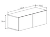 TV-Lowboard mit Türen und LED-Beleuchtung 100 cm Nodoo Beton