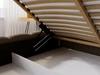 Polsterbett mit Bettkasten und Lattenrost 120x200 Cloud Bouclé-Stoff Braun