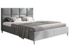 Polsterbett mit Lattenrost 140x200 Luxe Grau