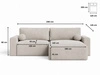 Ecksofa L-Form mit Schlaffunktion und Bettkasten Aurora Dunkelgrau