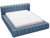 Polsterbett mit Bettkasten und Lattenrost 140x200 Italia Blau