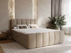Boxspringbett mit Bettkasten 160x200 Bouclé-Stoff Cloud Braun