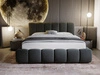 Polsterbett Ohne Bettkasten mit Lattenrost 180x200 Cloud Dunkelgrau