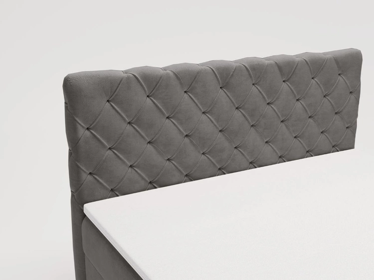 Boxspringbett mit Bettkasten 160x200 Lunaris Dunkelgrau