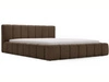 Polsterbett mit Bettkasten und Lattenrost 180x200 Split Braun