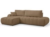 Ecksofa mit Schlaffunktion und Bettkasten Links Adoro Braun