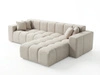 Ecksofa L-Form Rechts Moderne Ecksofa Loopo Beige
