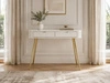 Schminktisch Viva Weiß mit Goldene Beinen