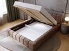 Polsterbett mit Bettkasten und Lattenrost 160x200 Orio Braun