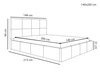 Polsterbett mit Bettkasten und Lattenrost 140x200 Malo Dunkelblau
