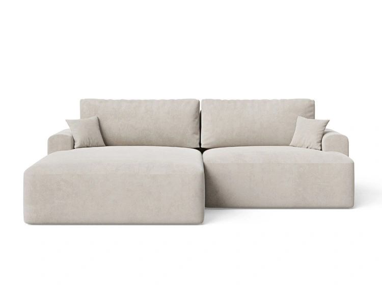 Ecksofa L-Form mit Schlaffunktion und Bettkasten Serene Links Beige