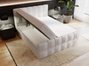 Boxspringbett mit Bettkasten 200x200 Bouclé-Stoff Alicante Grau