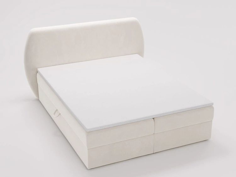 Boxspringbett mit Bettkasten 180x200 Bogota Creme