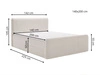 Boxspringbett mit Bettkasten 140x200 Osteno Braun