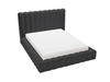 Polsterbett mit Bettkasten und Lattenrost 140x200 Rotto Schwarz