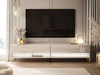 TV-Schrank für das Wohnzimmer 180 cm mit goldenen Metallbeinen und LED-Beleuchtung Aurelie Kaschmir Hochglanz