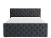 Boxspringbett mit Bettkasten 180x200 Montego Dunkel grau