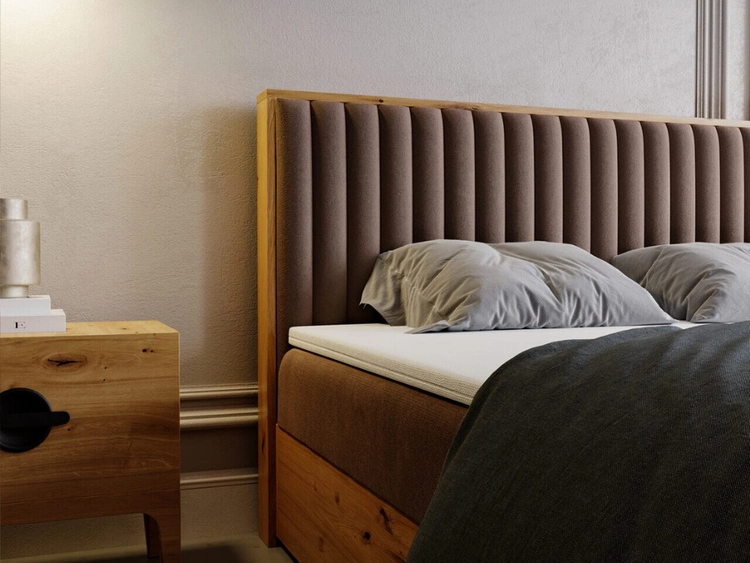 Boxspringbett mit Bettkasten 180x200 Forest Braun