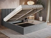 Polsterbett mit Bettkasten und Lattenrost 160x200 Sesto Dunkelblau