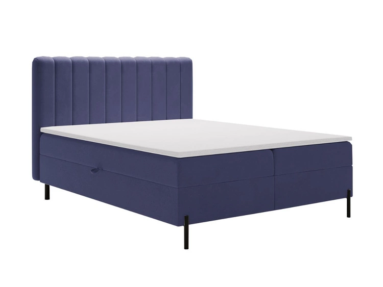Boxspringbett mit Bettkasten 180x200 Primavera Dunkelblau