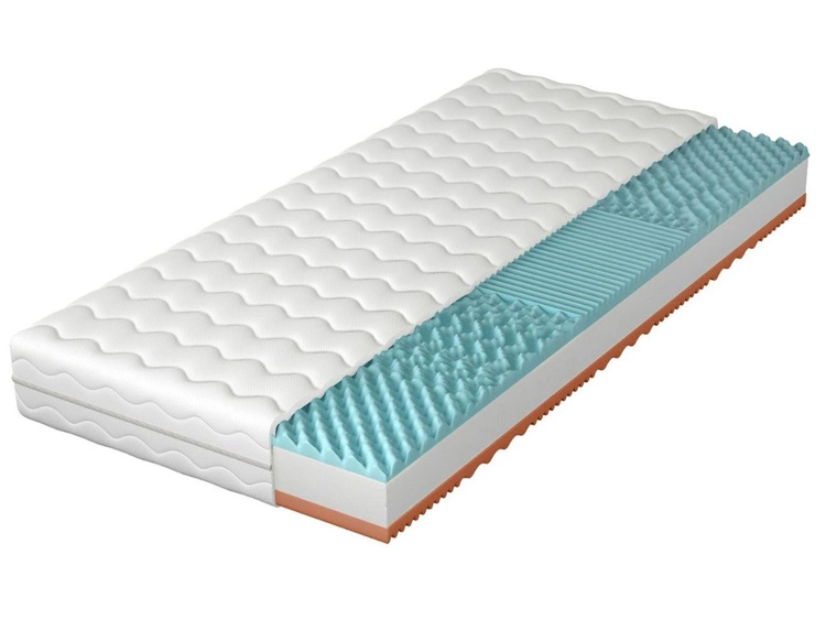 Schaumstoffmatratze mit 7 Härtezonen und profiliertem Schaumstoff Rovii 200x200