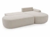 Ecksofa L-Form Rechts mit Schlaffunktion und Bettkasten Aurio O Creme