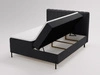 Boxspringbett mit Bettkasten 180x200 Primavera Schwarz