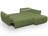 Ecksofa L-Form mit Schlaffunktion und Bettkasten Bene Grün