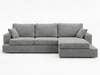 Ecksofa L-Form fürs Wohnzimmer Nesto Rechts Grau