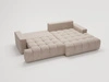 Ecksofa L-Form mit Schlaffunktion und Bettkasten Havi Rechts Beige